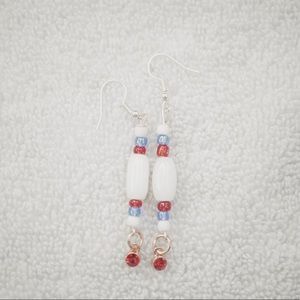 I am selling hand made jewelry. Don’t miss out on adorable 4th of July earrings!